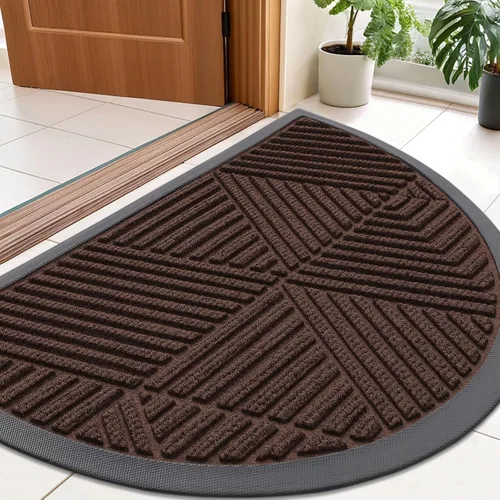 Miniatura 132 de Smiry - Felpudo para puerta principal y entrada interior y exterior, resistente, de caucho natural, atrapa la suciedad y la humedad delgado, diseño