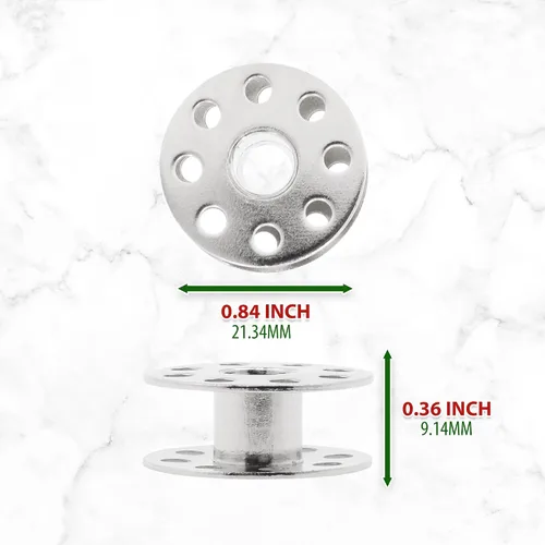 Miniatura 4 de Mandala Crafts Bobinas vacías SA155 para máquina de coser Brother, 36 bobinas de plástico de metal para máquina de coser Singer - Bobinas