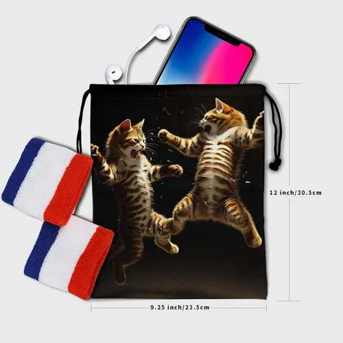 Miniatura 223 de Bolsa de agarre de gimnasia de piel de animal, bolsa de gimnasia con cordón ajustable, bolsa de cuerda para fauna silvestre, Mariposas Galaxy