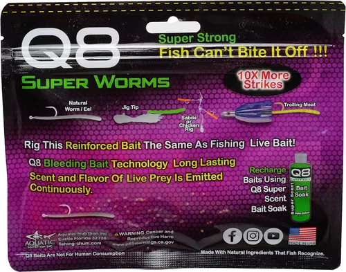 Miniatura 2 de Q8 Super Bait Super Worms Blanco perla