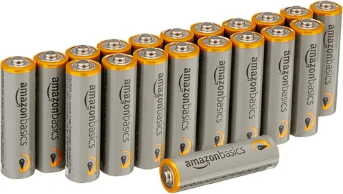 Miniatura 2 de AmazonBasics - Caja de seguridad de acero, color negro, 0.7 pies cúbicos y pilas alcalinas AA Performance, paquete de 20