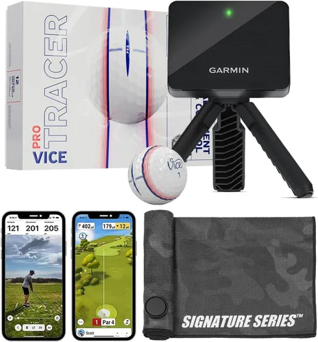 Miniatura 19 de Garmin Approach R10 Monitor de lanzamiento de golf portátil con pelotas Vice Pro Plus Practica en casa o en el campo de conducción Métricas