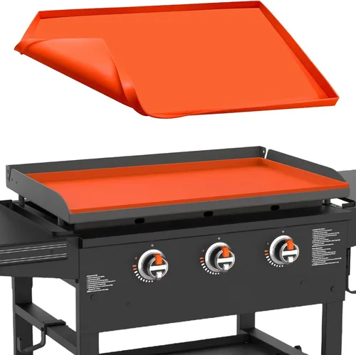 Miniatura 9 de 28" Alfombrilla de silicona para parrilla Blackstone de 28 pulgadas, cubierta de parrilla de silicona resistente de grado alimenticio, proteja su