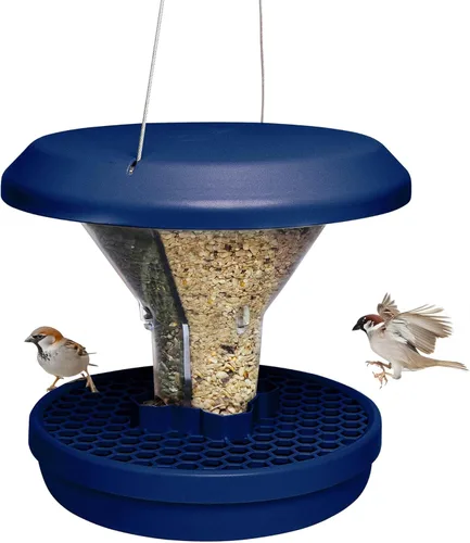 Miniatura 20 de SWISSINNO Comedero para pájaros – Comedero colgante para pájaros sin desorden para exteriores – Smart Birds Davos a prueba de derrames, cardenales
