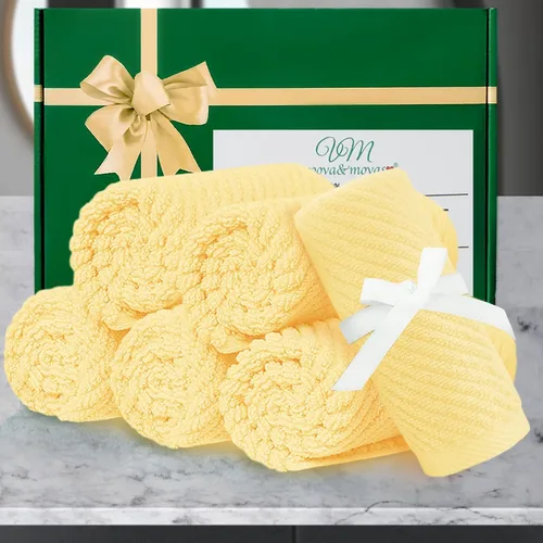 Miniatura 344 de VOOVA & MOVAS Toallas de mano blancas - 100% algodón Ligeras Gruesas Secado rápido Suaves Absorbentes, paquete de 4 piezas grandes de 18