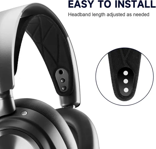 Miniatura 3 de Almohadilla de repuesto para diadema Nova Pro compatible con SteelSeries Arctis Nova Pro/Nova 7 7X 7P/Nova 3/1 1P 1X Auriculares para juegos (negro)
