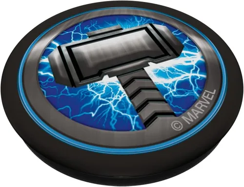 Miniatura 2 de Marvel Thor Hammer Icon PopSockets - Agarre y soporte para teléfonos y tabletas, Negro
