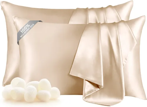 Miniatura 31 de THXSILK Funda de almohada de seda de morera 100% para cabello y piel, funda de almohada de seda hipoalergénica, suave, transpirable, con cremallera