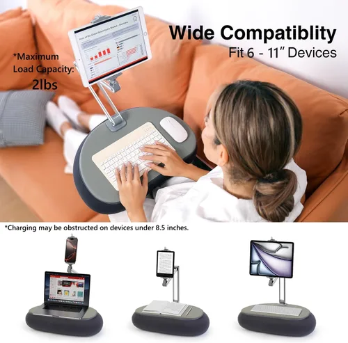 Miniatura 2 de elitehood Soporte de almohada alto para tableta, soporte de almohada ajustable para Kindle de brazo largo para leer en la cama, soporte de iPad