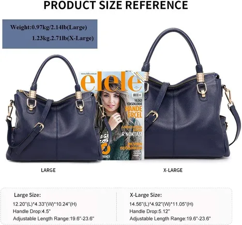 Miniatura 23 de Kattee Cartera bandolera estilo urbano de cuero para mujer