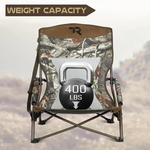 Miniatura 6 de TR Silla de Campamento Baja, Sillas de Césped Bajas para Conciertos Ligeras de Alta Resistencia, Silla Baja con Bolsa de Transporte para Acampar al