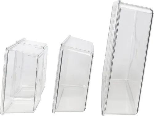 Miniatura 10 de Martha Stewart Brody - Contenedores organizadores de plástico con tapas para oficina en casa, cocina o baño, paquete de 4, 2 pequeños/1 mediano, 1