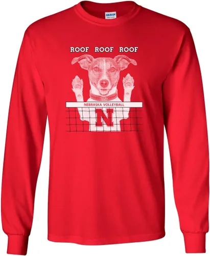Miniatura 8 de CornBorn Elige tu diseño - Camisetas de manga larga de voleibol de Nebraska Voleibol Script Huskers - Blanco