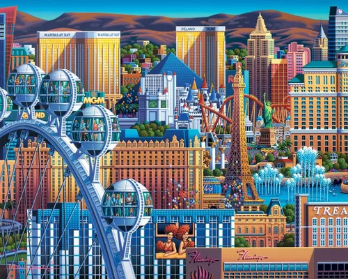 Miniatura 2 de Dowdle - Rompecabezas de 500 piezas - Las Vegas Great Wheel