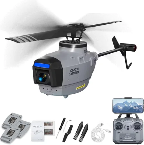 Miniatura 15 de RC ERA C127AI Helicóptero RC para Adultos, Hormiga Negra de 4 Canales con Motores Sin Escobillas de Control Remoto, Vehículo Aéreo No Tripulado