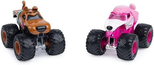 Miniatura 2 de Monster Jam, Camiones monstruo oficiales Monster Mutt Poodle Vs. Scooby Doo fundidos a presión, escala 1:64, juguetes para niños de 3 años