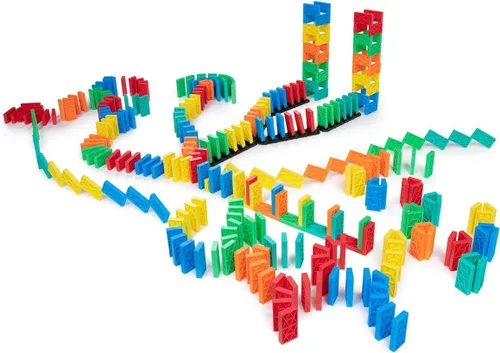 Miniatura 6 de Bulk Dominoes Kit de dominó cinético Juego de dominó, juguetes pequeños STEM STEAM, juegos familiares para niños, juguetes y juegos para niños