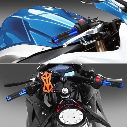 Miniatura 2 de Empuñaduras de motocicleta 7/8" 0.866 in Universal antideslizante manillar Grips para Yamaha FZ-07 FZ 07 2014 2015 2016 2017 2018+ (F)