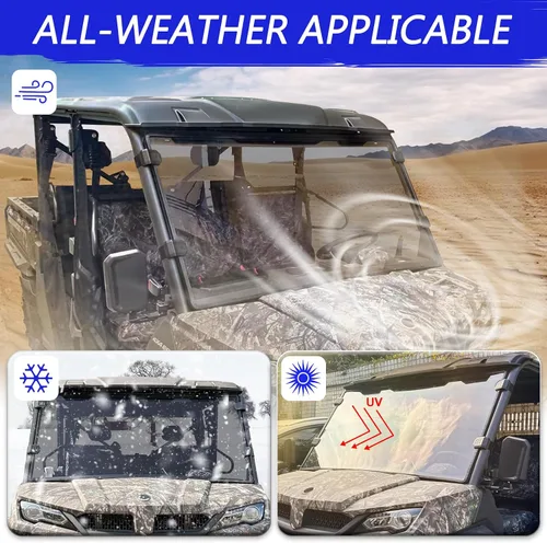 Miniatura 4 de StarknightMT Parabrisas UFORCE 1000 resistente a los arañazos – Parabrisas UFORCE compatible con CFMOTO UFORCE 1000/1000 XL 2019-2025, resistente