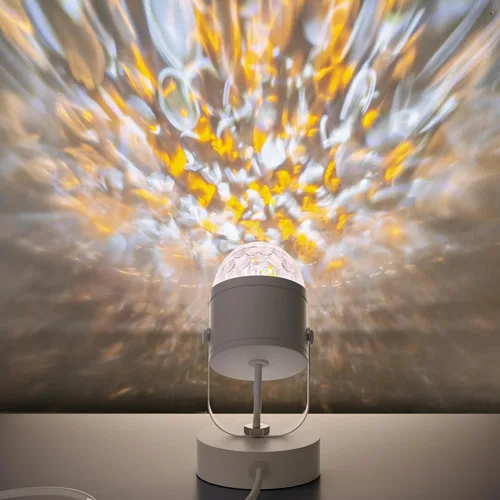 Miniatura 7 de Joyzy Lámpara de Mesa de Ondas Oceánicas Dinámicas Enchufable, Proyector de Luz Nocturna de Ondas de Agua para Habitación, Fiesta, Decoración