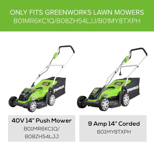 Miniatura 2 de Greenworks Cuchilla de repuesto para cortacésped (se adapta a: cortacésped de 14 pies / MO40B410 / MO09B01 / MO14B00)