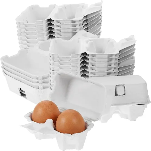 Cartón de huevos de 2 unidades: cajas de papel pequeñas para huevos frescos, cajas de cartón vacías para el mercado de agricultores, manualidades de