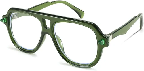 Miniatura 12 de FEISEDY Gafas de aviador con montura para mujeres y hombres, con bloqueo de luz azul, antideslumbrantes, B0039