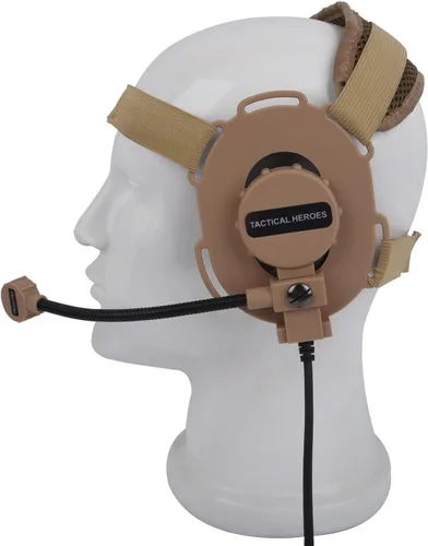 Pdflie - Auriculares con micrófono Boom, radio de 2 vías para cableado Z-Tactical Airsoft Civilian U94, compatible con Motorola Kenwood Midland