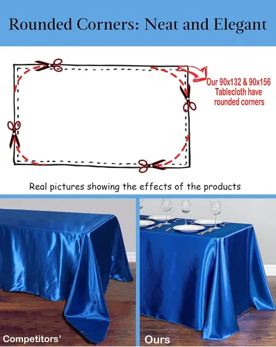 Miniatura 4 de LTC LINENS Mantel rectangular de poliéster marfil de 90 x 132 pulgadas