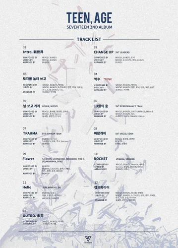 Miniatura 7 de SEVENTEEN TEEN, AGE Reissue 2nd Album CD+Póster plegable en paquete+Photobook+Papel de letras+Tarjeta fotográfica+Soporte de escritorio