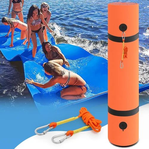 Miniatura 12 de MADOG - Alfombra de agua flotante para exteriores, para adultos, flotadores gigantes de piscina de 12 pies/18 pies para piscina, lago y océano, 3