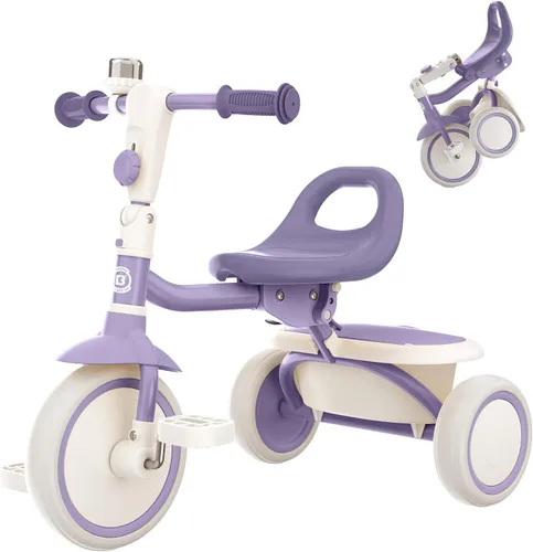 Miniatura 18 de besrey Triciclo para niños pequeños con campana, triciclo para niños de 18 meses a 5 años, triciclo para niños, bicicleta para niños de 1.5 a 5