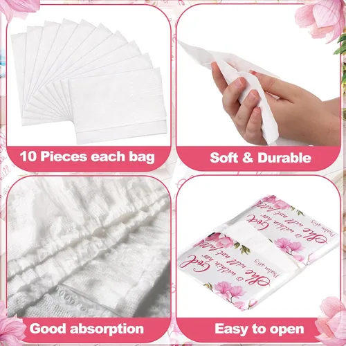 Miniatura 4 de Sinmoe Paquete de 60 pañuelos cristianos de viaje, con bolsillo de las Escrituras, versículo de la Biblia, mini servilleta facial, regalo inspirador