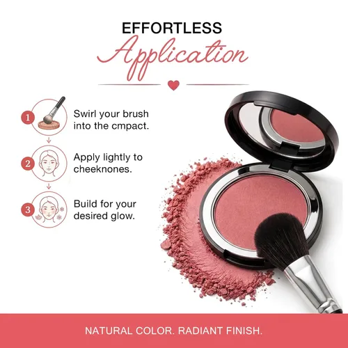 Miniatura 7 de bellapierre Rubor mineral compacto Brillo cálido No tóxico y sin parabenos Adecuado para todo tipo de piel Estuche compacto – 0.35 onzas