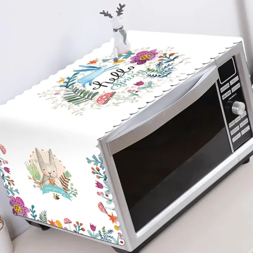 Miniatura 9 de HERCHR Cubierta de microondas, Cubierta de polvo de microondas Cubierta de horno de microondas Accesorios de microondas Cubierta protectora