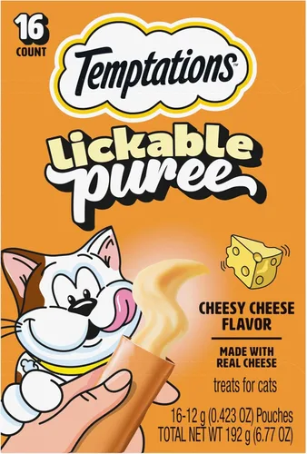 Miniatura 28 de Temptations Paquete variado de puré cremoso de golosinas para gatos lamibles, tubos de 0.42 onzas, 48