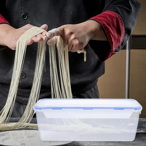Miniatura 3 de Cabilock Caja de almacenamiento de fideos rectangular Recipientes de pasta grandes Tapa sellable para cocina