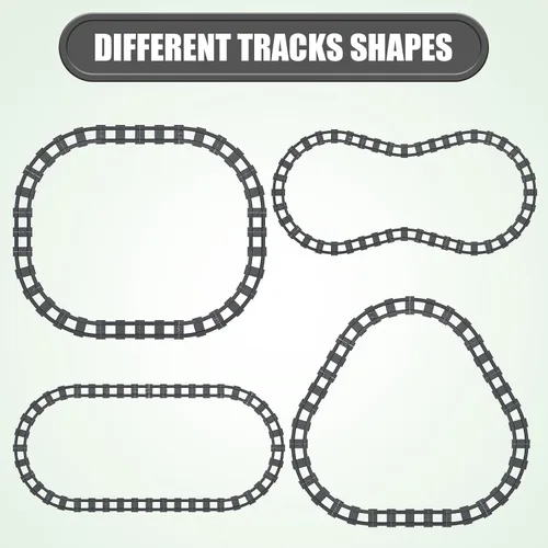 Miniatura 4 de Juego de bloques de construcción de vías de tren de Finger Rock City con pistas curvas y rectas, juego de expansión de vías de tren con raíles