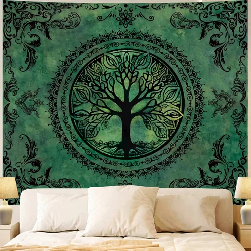 Miniatura 13 de Apdidl Tapiz en blanco y negro de noche estrellada, tapices de montaña para dormitorio, tapiz estético de luna y estrellas, tapiz de pared