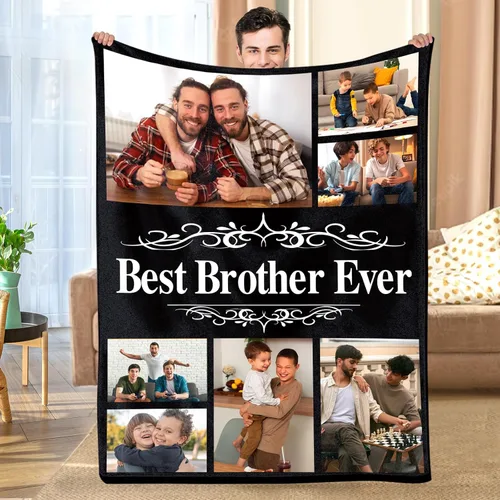 Miniatura 32 de Manta personalizada con foto/texto, manta con imagen personalizada, regalos de amor, regalos personalizados para parejas para novio, novia, esposa