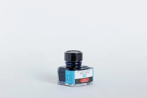 Miniatura 3 de Tinta para pluma estilográfica Herbin - Botella de 30 ml - Bleu Azur