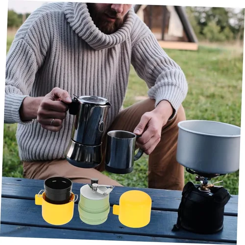 Miniatura 5 de SHOWERORO Molinillo de café portátil con manivela para acampar al aire libre, herramienta de molienda manual con ajustes de precisión, diseño