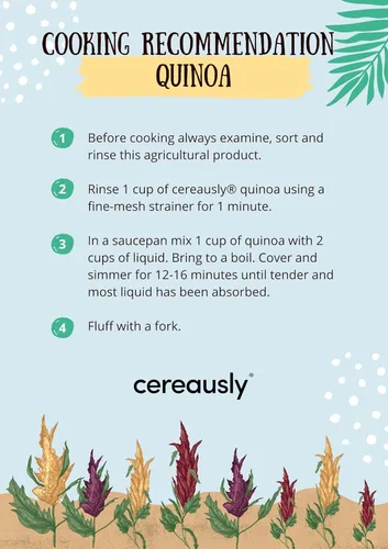 Miniatura 4 de CEREAUSLY Quinoa blanca orgánica – Quinoa real premium de Bolivia – Quinoa Kosher y sin OMG – Quinoa vegana y con cuota de gluten – 4 libras