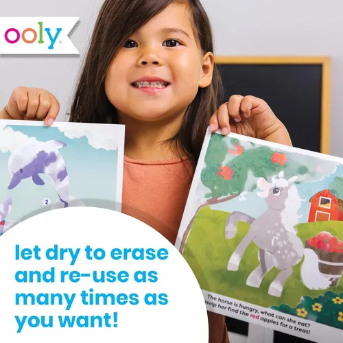 Miniatura 4 de Ooly Water Amaze - Incluye 12 tableros de revelación y cepillo, almohadillas reutilizables para niños, libros de colorear para niños pequeños