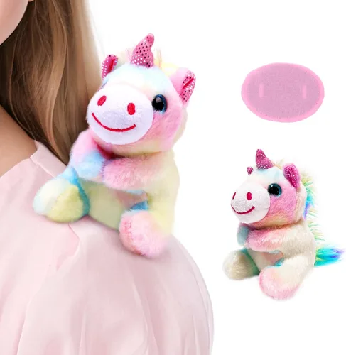 Juguetes de peluche con imán de unicornio para el hombro, lindo regalo de peluche para niñas de 3 a 8 años, accesorios de disfraz, regalos para niños