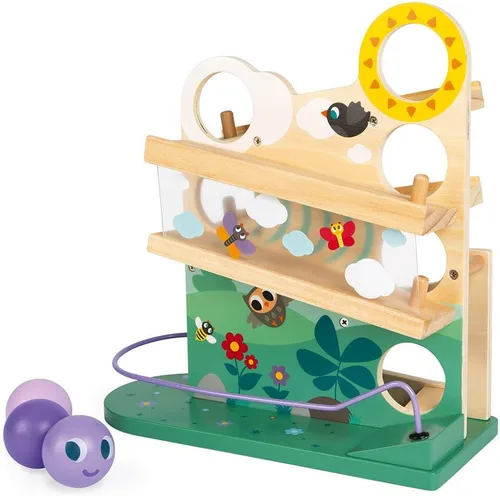 Miniatura 3 de Janod Pista de bolas de oruga de madera, a partir de 12 meses, J08055