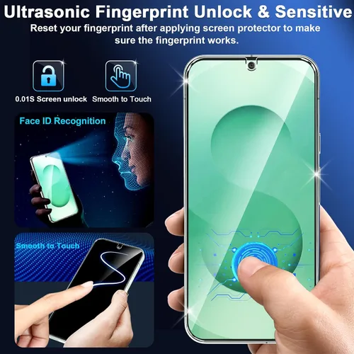 Miniatura 7 de firtstnow Paquete de 3 protectores de pantalla de vidrio para Samsung Galaxy S25 [6.2 pulgadas] + Paquete de 3 protectores para lentes de cámara