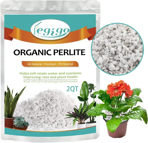 Miniatura 10 de Legigo - Perlita hortícola orgánica de 10 cuartos para plantas de interior - Mezcla acondicionadora y aditiva de suelo hortícola natural para 10