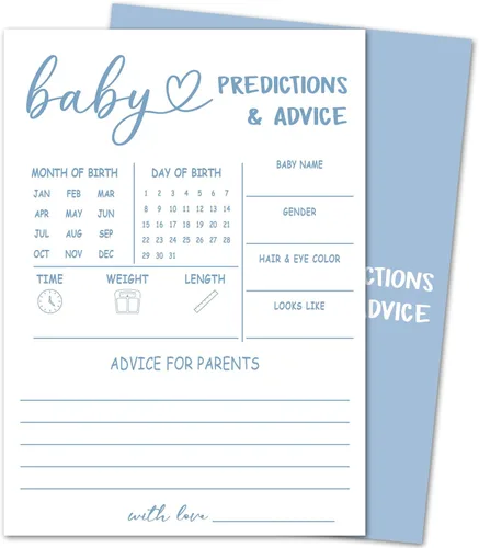 Miniatura 19 de Juegos de baby shower para niño o niña, consejos de baby shower y tarjetas de deseos para padres futuros, juegos de revelación de género, 30