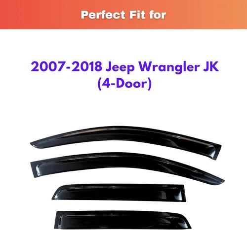 Miniatura 315 de KPY Visor de ventana compatible con Kia Soul 2009-2013, Protector contra lluvia de 4 unidades, deflectores de ventilación de ventana lateral